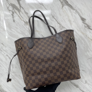LOUIS VUITTON BAG DAMIER N41358 NEVERFULL MM W/POUCH (NEW VER)