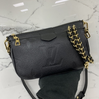 LOUIS VUITTON BAG EMPREINTE M80399 MULTI POCHETTE ACCESSOIRES BLACK RFID