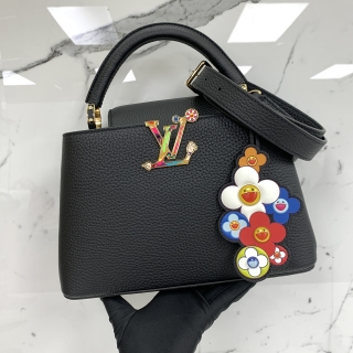 LOUIS VUITTON BAG TAURILLON M13832 X TAKASHI MURAKAMI CAPUCINES BB NOIR 2WAY RFID