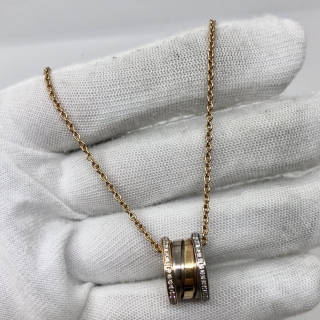 BVLGARI FINE JEWELRY NECKLACE B ZERO 1 PERFECT MISTAKE W/DIAMONDS 13.2G NO CERT M9VXAA