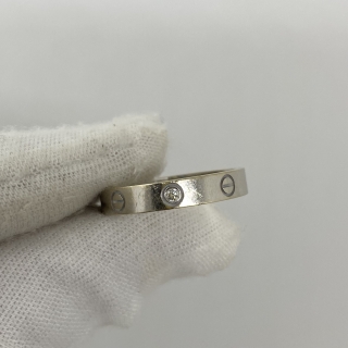 CARTIER FINE JEWELRY RING ONLY, LOVE DIAMOND 1PD 750 WG 4.6G #59 EF0862