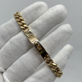 HERMES FINE JEWELRY BRACELET GOURMET ST AU750 25.8G 22V154556