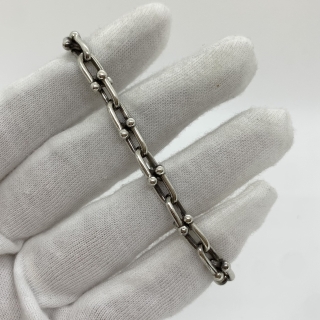 TIFFANY FINE JEWELRY BRACELET HARDWEAR GRADUATED SMALL LINK 925 16.13G