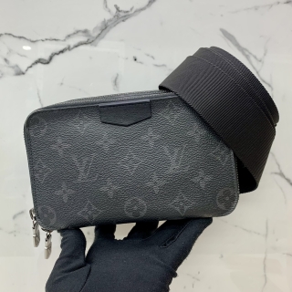 LOUIS VUITTON BAG MONOGRAM ECLIPSE ALPHA WEARABLE WALLET LV AEROGRAM M81260