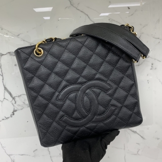 CHANEL BAG CAVIAR SKIN PST BLACK GHW NO.11 NO CARD 11793714
