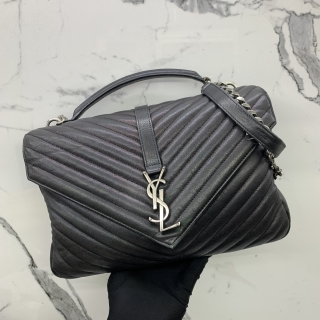 YSL BAG COLLEGE 487212 LARGE WAY BLACK