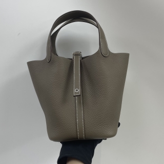 HERMES BAG PICOTIN 18 PM ETOUPE PHW K STAMP