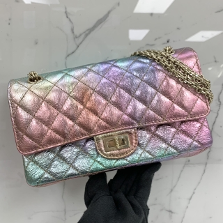 CHANEL BAG CALFSKIN IRIDESCENT 2.55 224CM NO.30 W CARD 30150824
