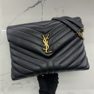 YSL BAG LOULOU 574946 MEDIUM CHAIN SHOULDER GHW