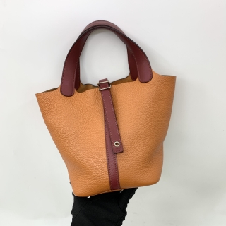 HERMES BAG PICOTIN 18 PM BI COLOUR CLEMENCE X STAMP W/ LOCK AND KEYS