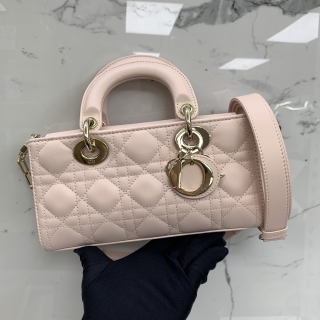 DIOR BAG LADY D-JOY SMALL CANNAGE LAMBSKIＮ LIGHT PINK GHW M0613ONGE 86-MA-0214