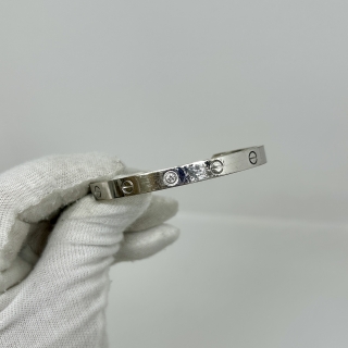 CARTIER FINE JEWELRY BRACELET LOVE OPEN 1PD WG750 28.37G (BRACELET ONLY) OFW650