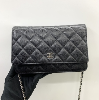 CHANEL BAG CAVIAR SKIN WALLET ON CHAIN SHW BLACK NO.21 21744704
