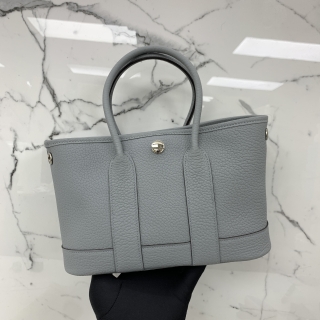 HERMES BAG GARDEN PARTY NEO 23CM GRIS PANTIN K STAMP