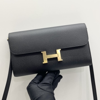 HERMES BAG CONSTANCE TO GO EPSOM G STAMP GHW BLACK