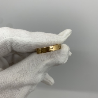 CARTIER FINE JEWELRY RING YG MINI LOVE W/ INITIAL #53 RING ONLY 3.25G GSS047