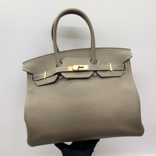HERMES BAG BIRKIN 35 TOGO ETOUPE GHW B STAMP