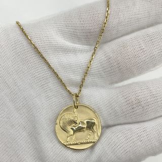 VAN CLEEF & ARPELS FINE JEWELRY NECKLACE ZODIAQUE MEDAL TAURAS 14.6G JD480879 JD750081