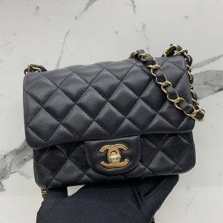 CHANEL BAG MATELASSE A35200 LAMBSKIN MINI SQUARE 17CM SINGLE FLAP RFID MICROCHIP CJA08X28