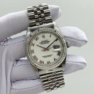 ROLEX WATCH DATEJUST 16234 WHITE FACE ROMAN DIAL WATCH ONLY WITH INITIALS T555795