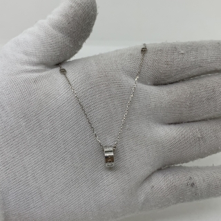 GUCCI FINE JEWELRY NECKLACE 750  WG MINI CIRCLE