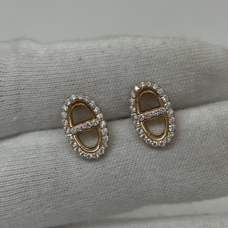 HERMES FINE JEWELRY EARRINGS FARANDOLE DIAMOND EARRINGS 96PCS 0.9CT W/CERT 2026 4.5G