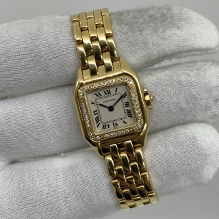 CARTIER WATCH PANTHERE WF3070B9 CLASSIQUE ET FIGARO QUARTZ 18K W/DIAMOND (WATCH ONLY) 12802M004409