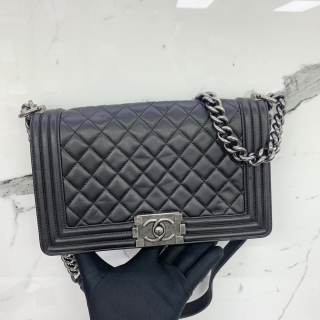 CHANEL BAG BOY 25CM OLD MEDIUM LAMBSKIN SHW NO.24 W/CARD 24333689