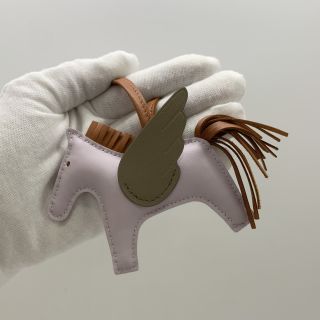 HERMES CHARM PEGASE PM MAUVE PALE W STAMP