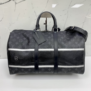 LOUIS VUITTON BAG MONOGRAM ECLIPSE M43413  LV X FRAGMENT DESIGN KEEPALL 45 BANDOULIERE AA1157