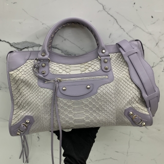 BALENCIAGA BAG PYTHON / SNAKE SKIN 2WAY PURPLE 115748