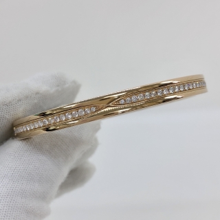 BVLGARI FINE JEWELRY BRACELET BZERO1 BANGLE YG750 DIAMOND PAVED W/ BOX NO CARD 27.66G