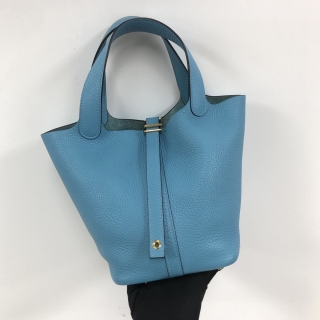 HERMES BAG PICOTIN 18 PM LOCK GHW BLUE, D STAMP