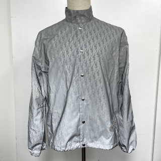 DIOR CLOTHES JACKET X LEWIS HAMILTON OVERSIZED SHIRT IN DIOR OBLIQUE REFLECTOR NYLON GREY #46 593C530B6524