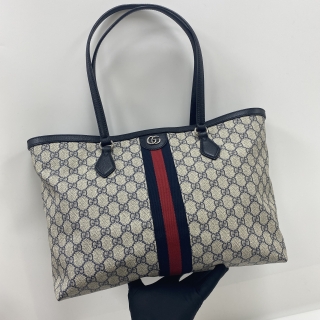 GUCCI BAG 631685 OPHIDIA LARGE TOTE NAVY