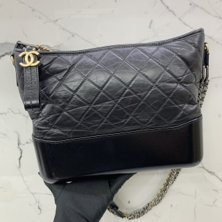 CHANEL BAG GABRIELLE MEDIUM 28CM BLACK W/CARD NO.25 25059301