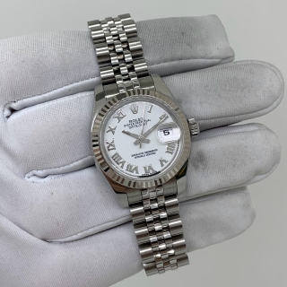 ROLEX WATCH DATEJUST 179174 WHITE FACE ROMA WATCHONLY 289722R8