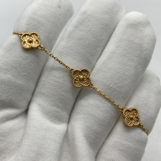 VAN CLEEF & ARPELS FINE JEWELRY BRACELET RG 18K/750 SWEET ALHAMBRA 6-MOTIF 6.93G BRACELET ONLY JE696343