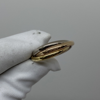 CARTIER FINE JEWELRY RING AU750 TRINITY RING #56 FULLSET (2024) TVA150 6.5G