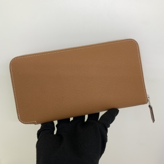 HERMES SLG AZAP SILK-IN LONG WALLET EPSOM GOLD W STAMP