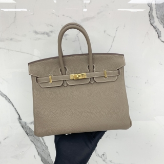 HERMES BAG BIRKIN 25 ETOUPE GHW TOGO D STAMP