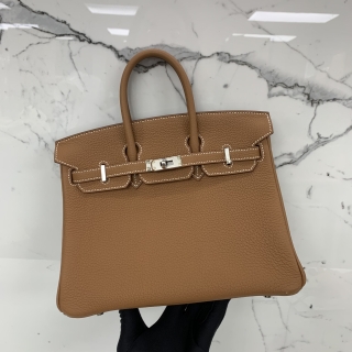 HERMES BAG BIRKIN 25 TOGO G STAMP GOLD SHW