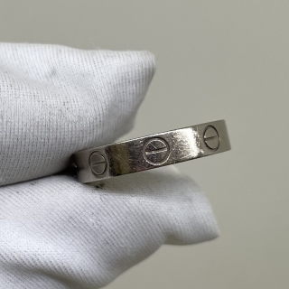 CARTIER FINE JEWELRY RING MINI LOVE RING WG750 3.3G #50 W/CERT 2022