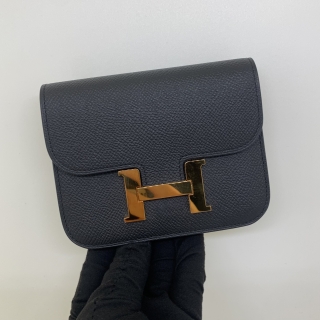 HERMES SLG G CONSTANCE SLIM COMPACT EPSOM W/POUCH  Z STAMP
