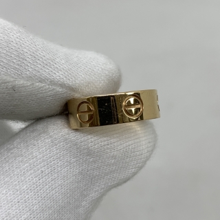 CARTIER FINE JEWELRY RING LOVE RING 6.11G RG/PG AU750 #46 BC4461