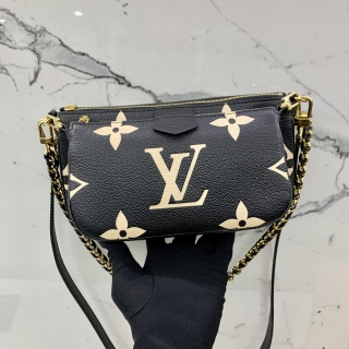 LOUIS VUITTON BAG EMPREINTE M45777 MULTI POCHETTE ACCESSOIRES BICOLOUR MONOGRAM RFID