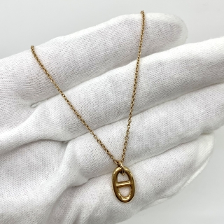 HERMES FINE JEWELRY NECKLACE FARANDOLE PENDANT SMALL MODEL RG750 5.2G NO CERT 21G351585