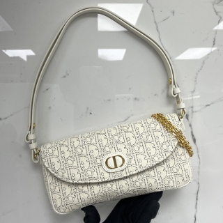 DIOR BAG MONTAIGNE OBLIQUE MONTAIGNE D-VINE POUCH WHITE 45MA 0258