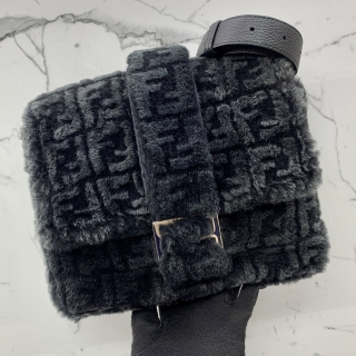 FENDI BAG ZUCCA 7VA537 SHOULDER FUR