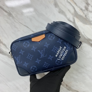 LOUIS VUITTON BAG MONOGRAM HERITAGE M26826 TROCADÉRO WEARABLE WALLET OCEAN BLUE RFID